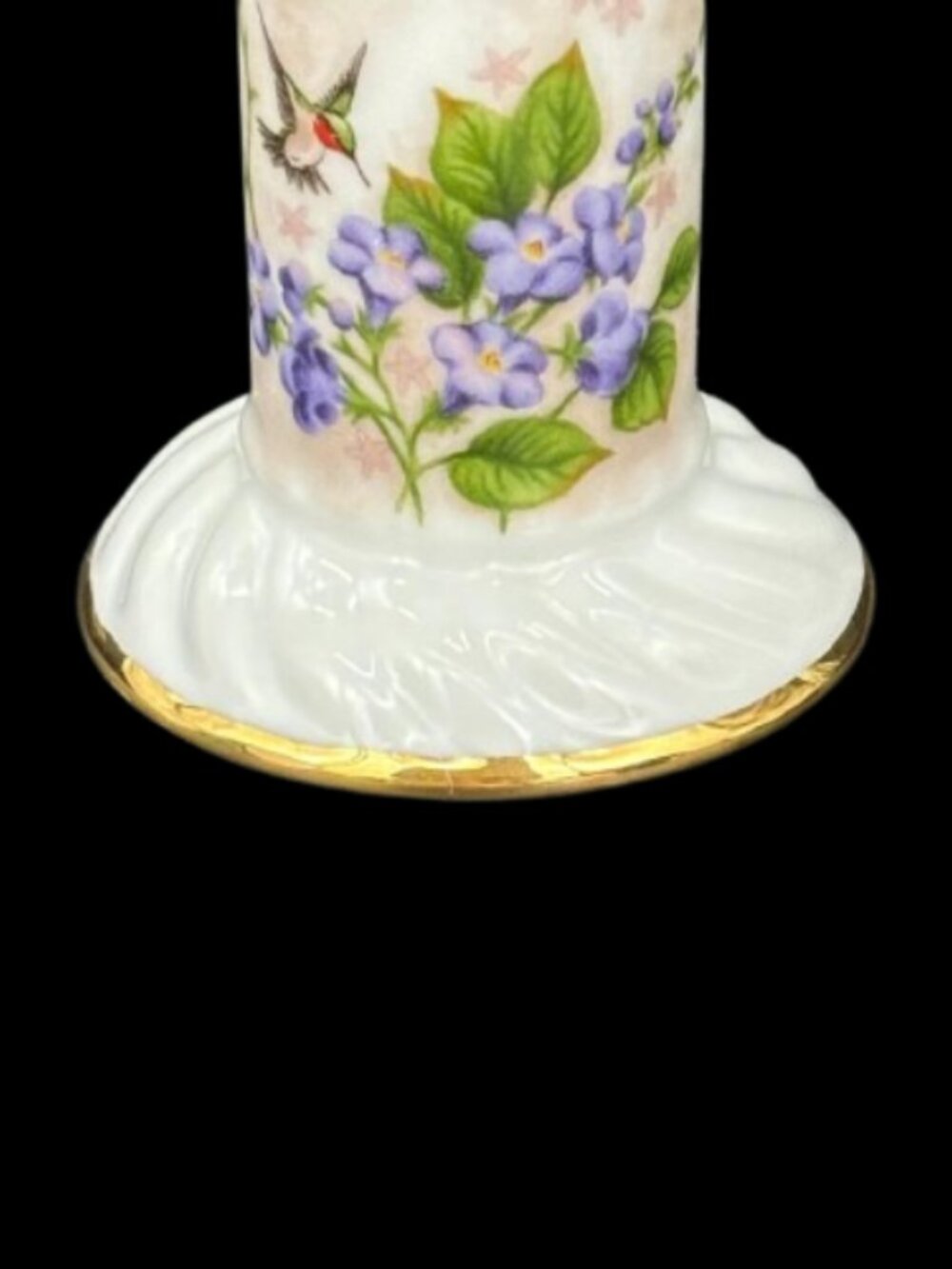Vintage Cottagecore Crystal Cathedral Ministry Hummingbird  Candlestick Holders - Picture 4 of 10